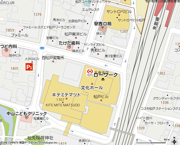 五香支店付近の地図